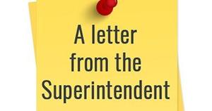 Letter from the Superintendent