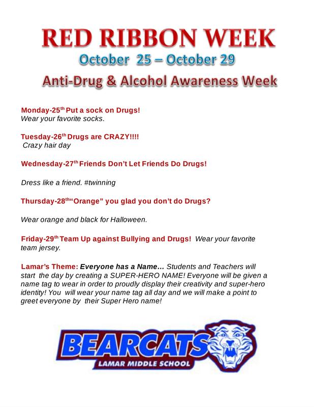 Red Ribbon Week- October 25th-Oct. 29th Featured Photo