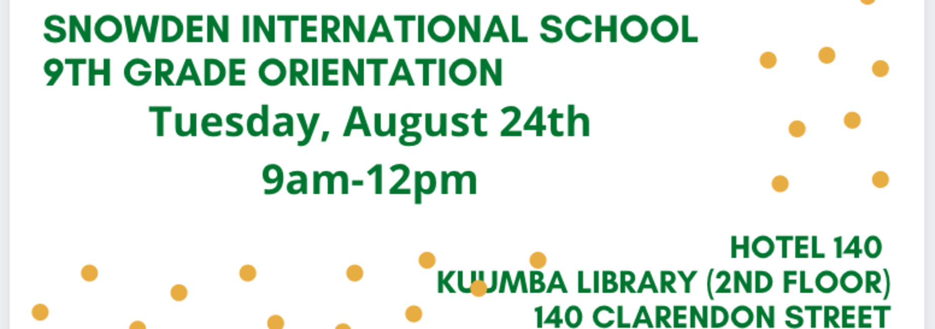 Grade 9 Orientation