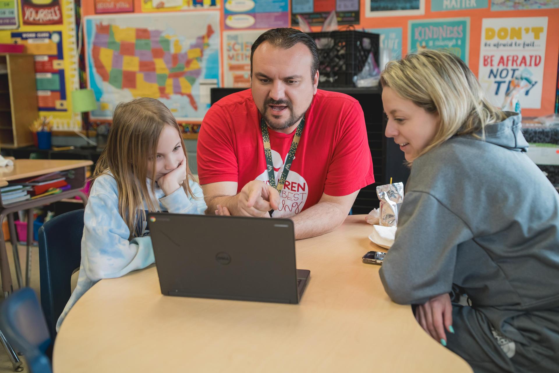 Pardee teacher learning with his students