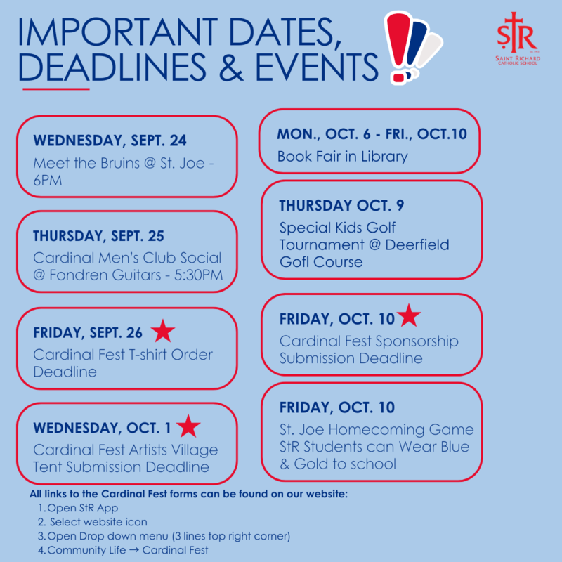 Important Dates & Deadlines for Sept. & Oct. Featured Photo