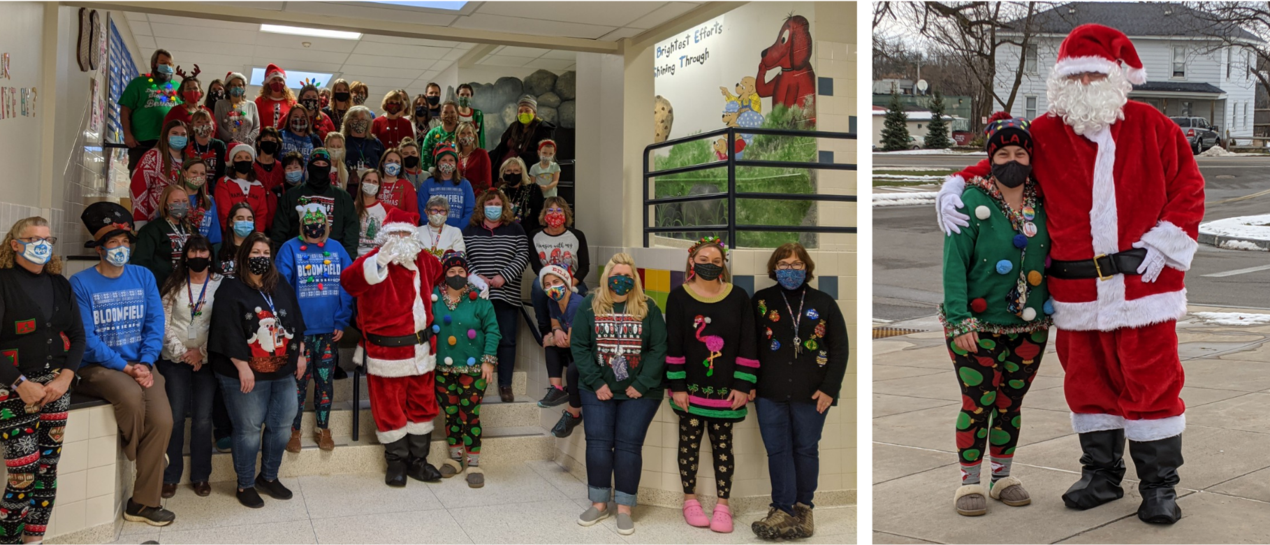 ES staff in holiday wear