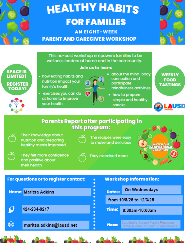 Family Workshops: Healthy Habits!