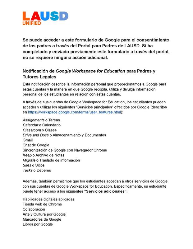 Consentimiento parental de Google span