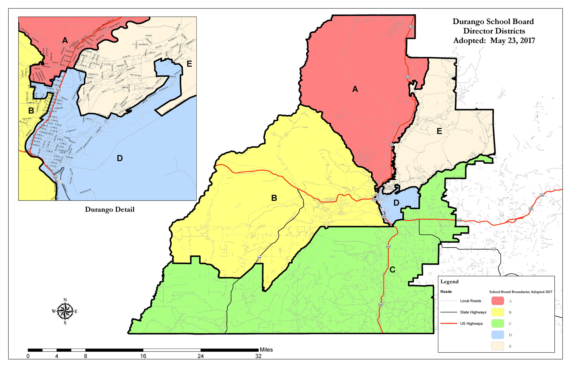 Board of Directors boundary map