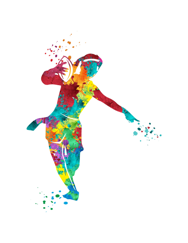 Girls flag football clipart