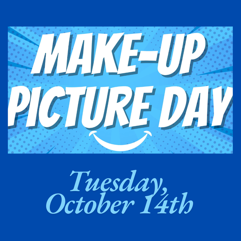 Make-Up Picture Day Tuesday, October 14th