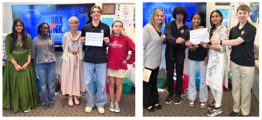 Students stand with CEO Karalei Nunn and MYP Principal Melissa Reese