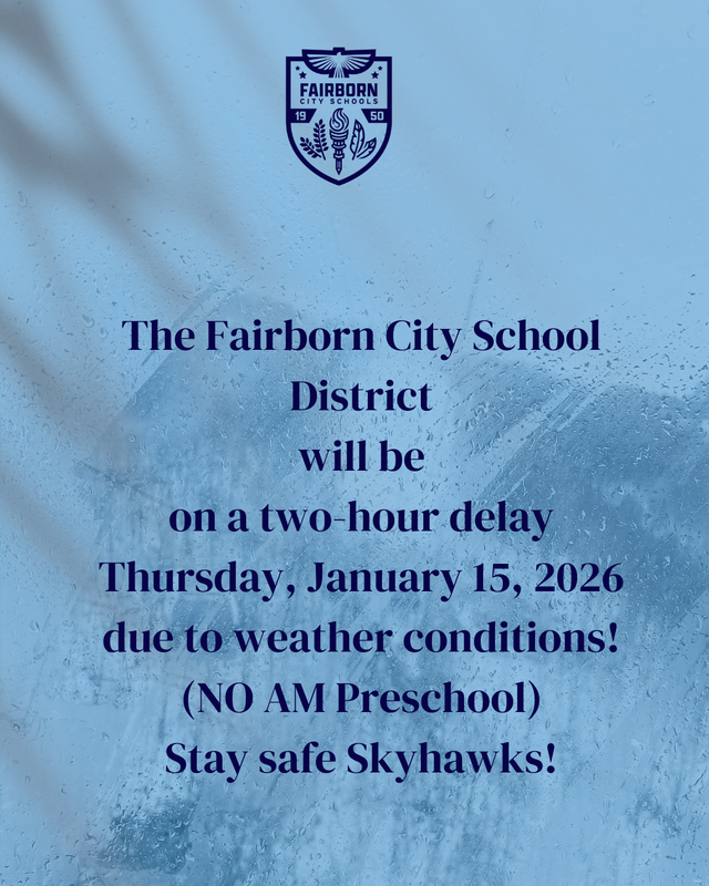 FCS on a two hour delay Thursday, January 15th-no AM Preschool