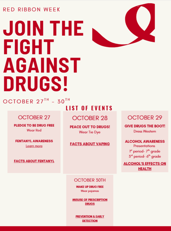 LMS Red Ribbon Week Dress Up Days