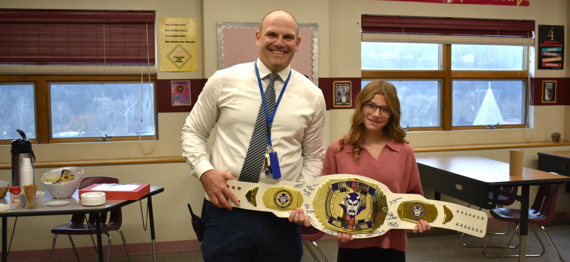 Congratulations to Chloe Brown for being the Middle School Student of the Month!