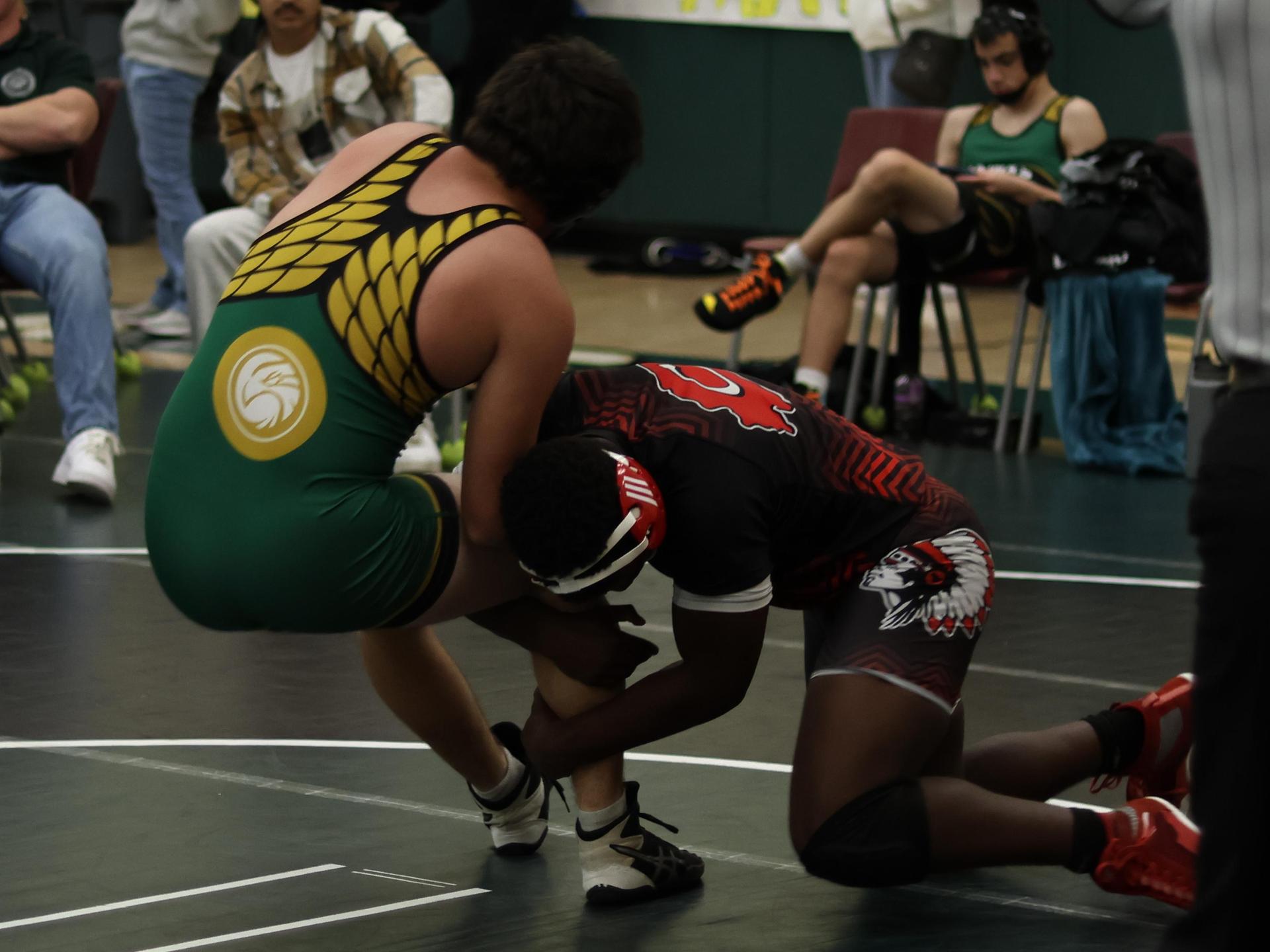 boys wrestling at liberty duals