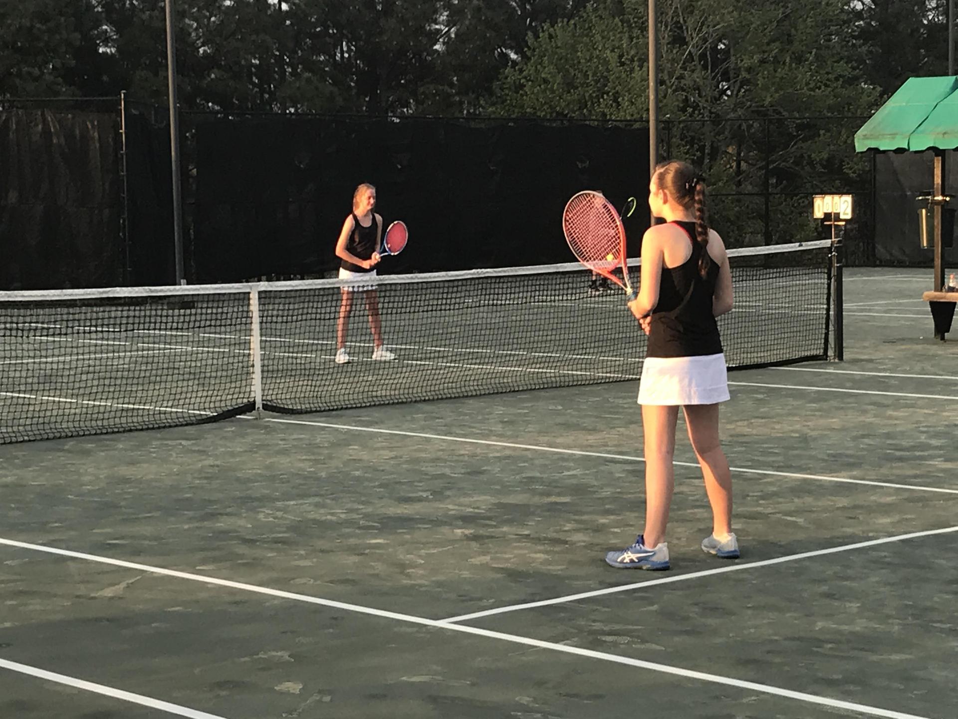 WLMS Girls Tennis Action 