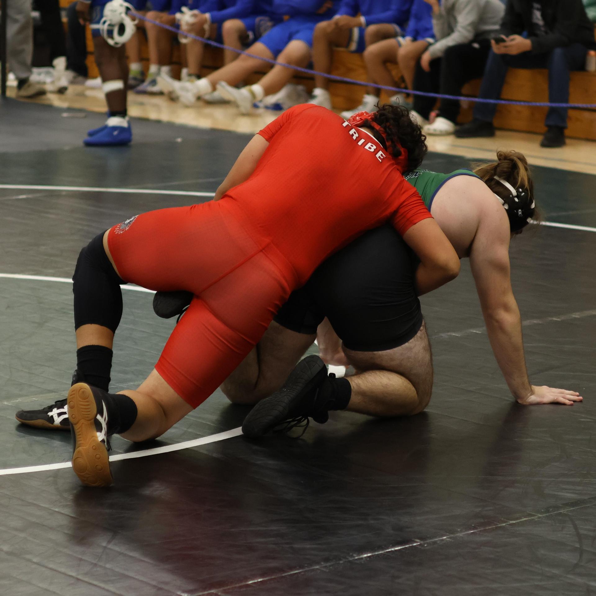 Boys wrestling in the Liberty Duals event 165