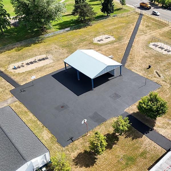 resealed covered play area