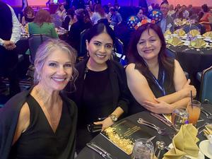 GFUSD Staff having dinner at Awards Ceremony