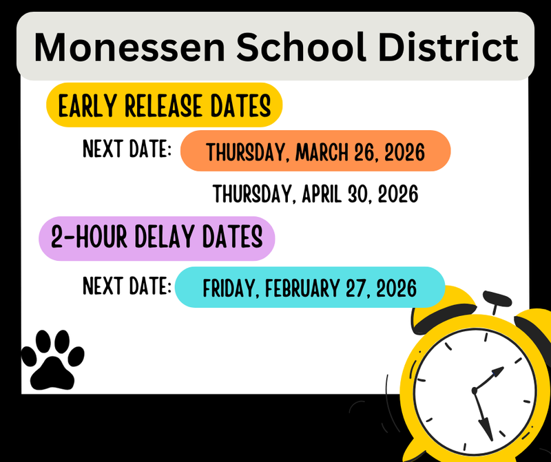 MCSD 2-Hour Early Release/2-Hour Delay Dates Featured Photo