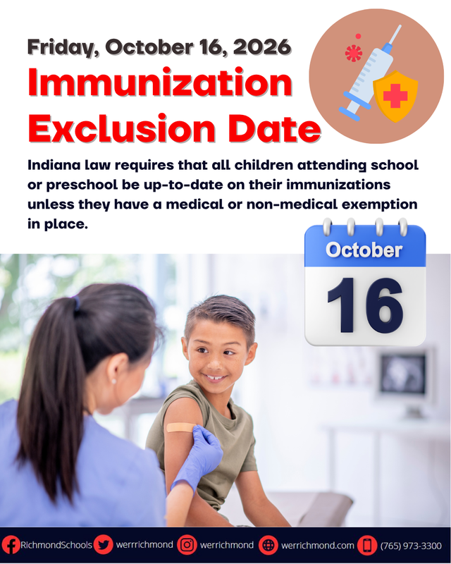 Immunization Exclusion Day Reminder