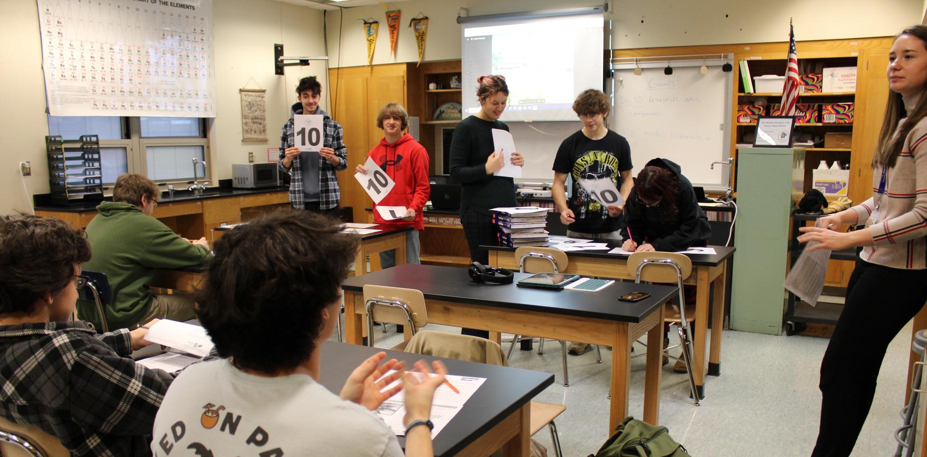 students doing ecology activity