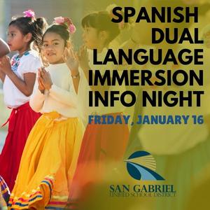 Spanish Dual Language Immersion Event Flyer