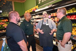 Pike County Sheriff Bryant “Wally” Jones and Chief Deputy Damian Gatlin recently stopped by McComb Corner Market to recognize Mr. James Rushing for an incredible milestone—25 years with the company
