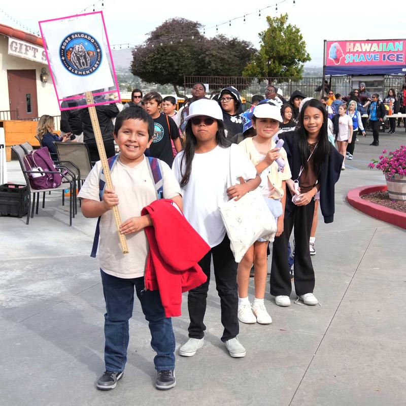 Group of students lining up at the Ramona Pageant