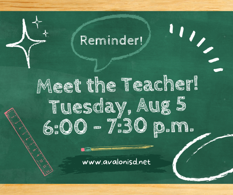 Meet the Teacher!  Tues, Aug 5!