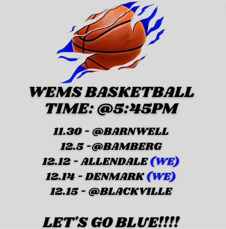 WEMS 2022 Basketball Schedule WillistonElko Middle School