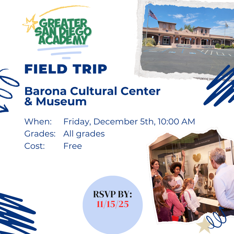 graphic detailing our field trip information