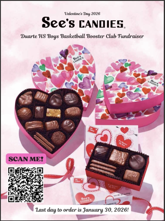Boys basketball see's candies fundraiser for the month of january