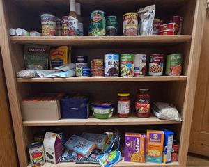 Food pantry items at Ouray Public Library