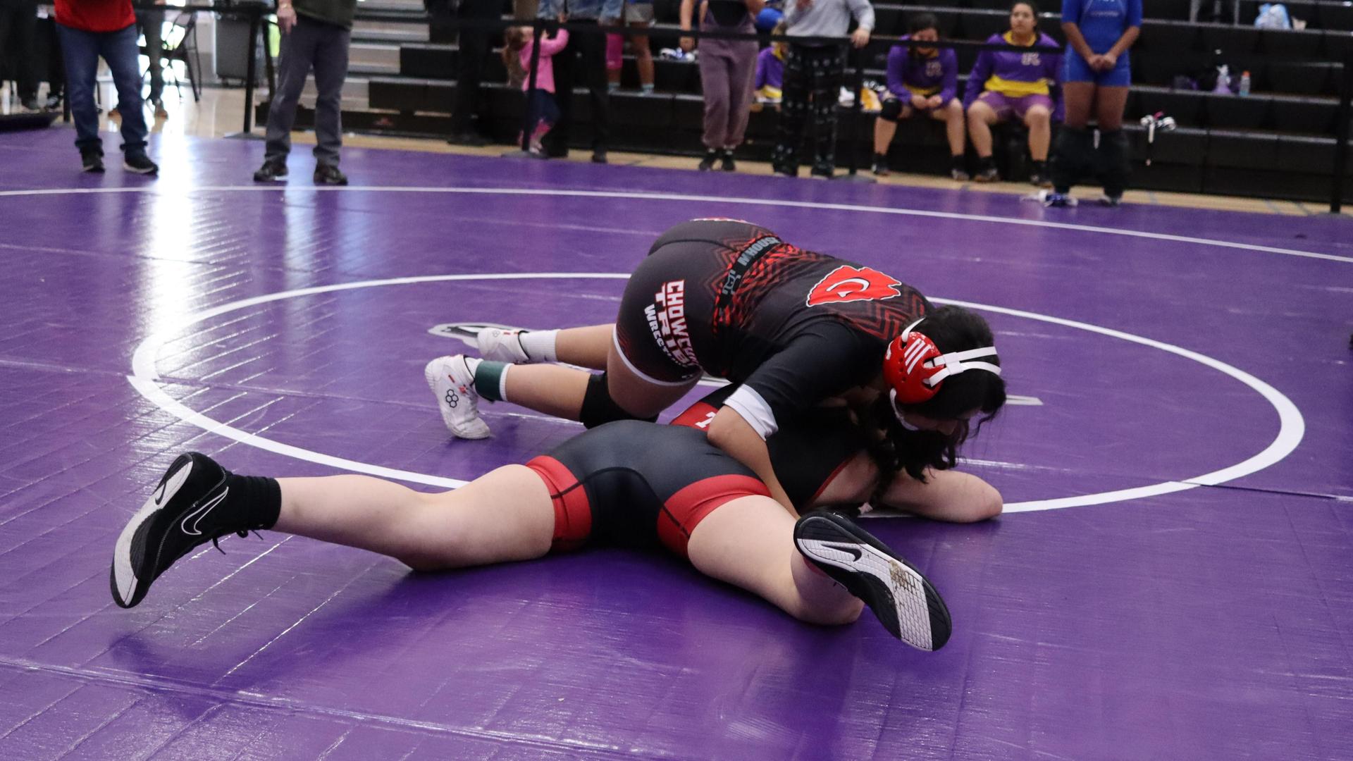 Girls wrestling at madera south