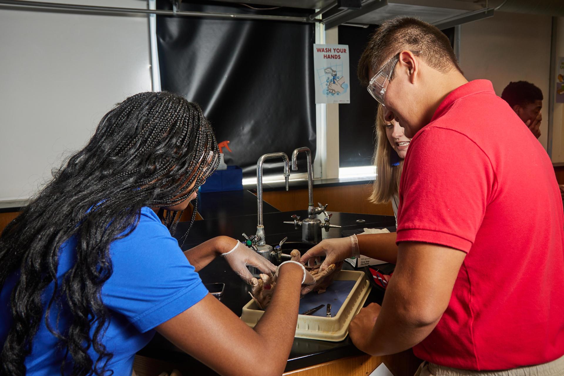 Southeast High School Students Lab Work 
