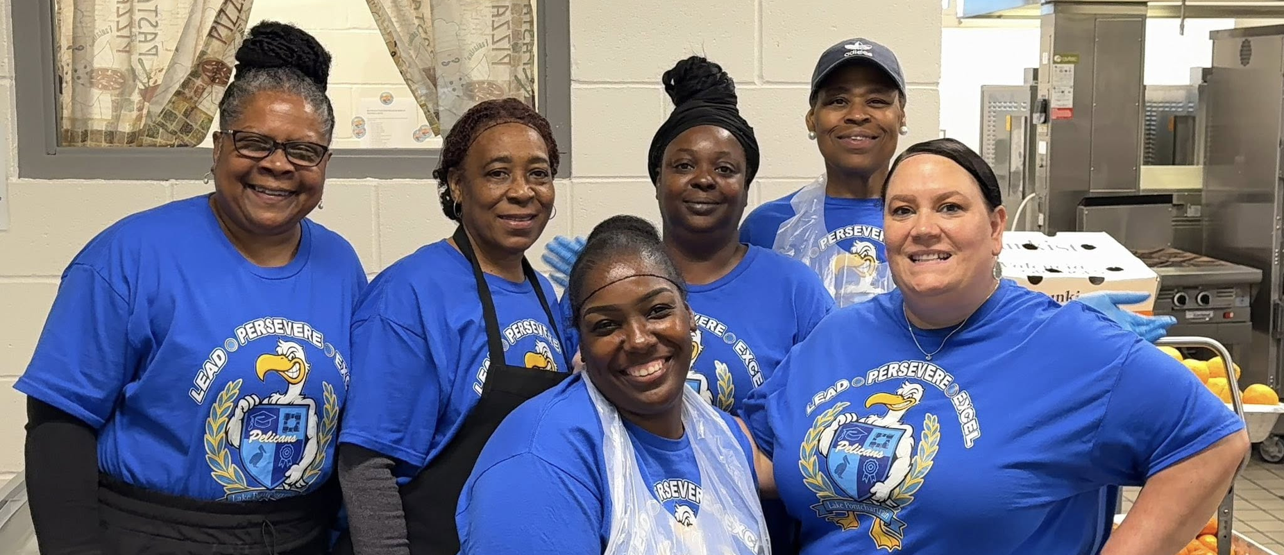 Our wonderful food service staff at Lake Pontchartrain Elementary!!