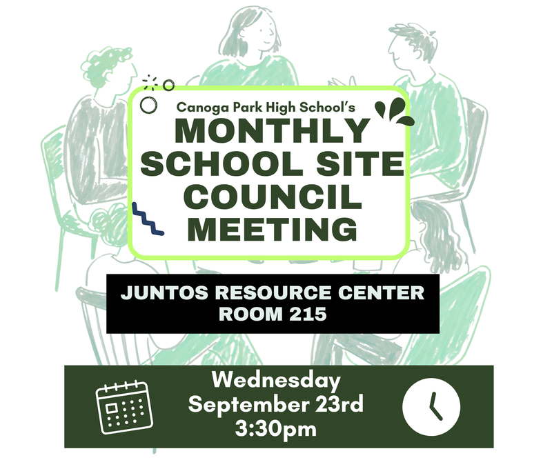 School Site Council Meeting announcement English