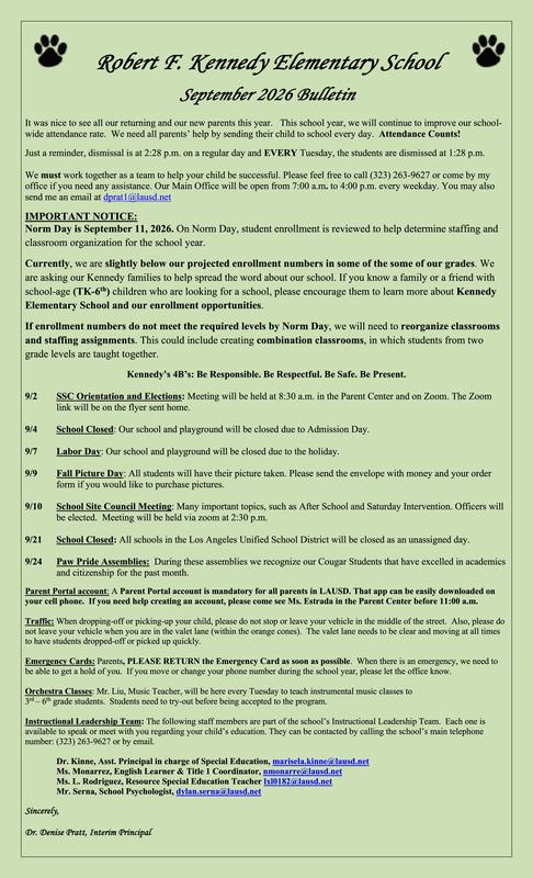 September 2026 Monthly Bulletin