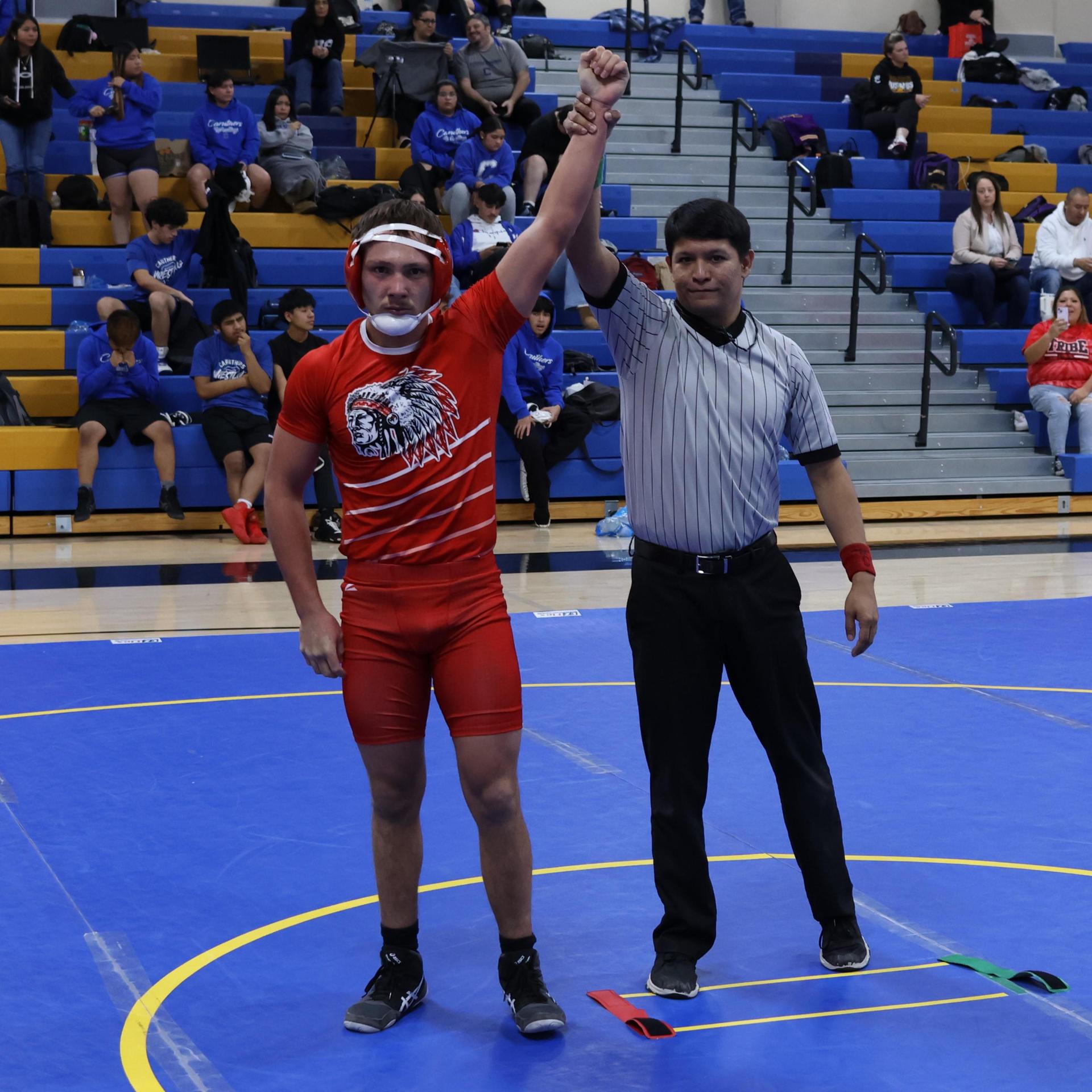 wrestlers in action at parlier