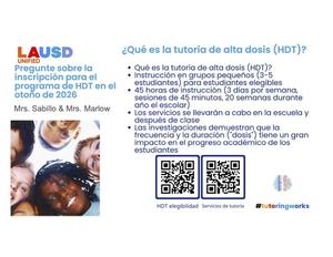 Description of high dose tutoring (SPAN)