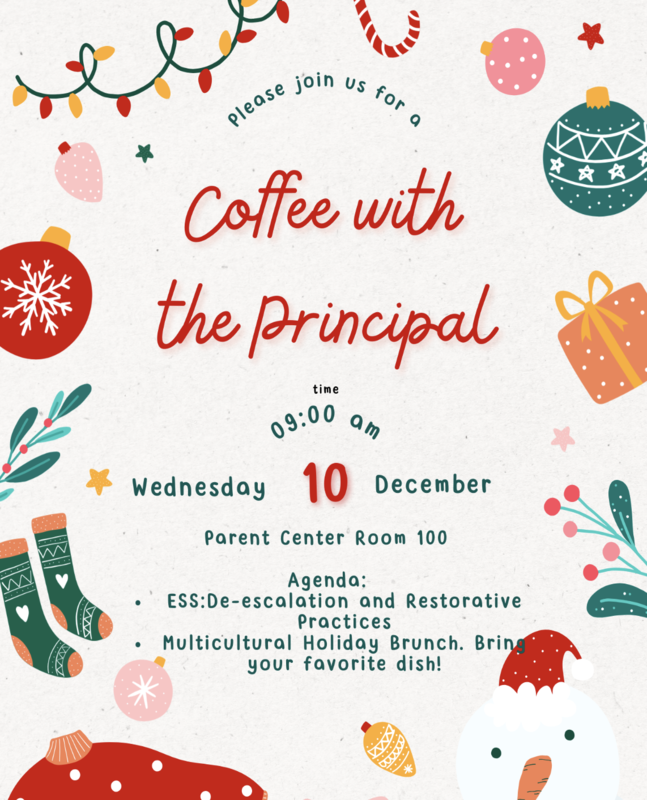 coffee with principal flyer