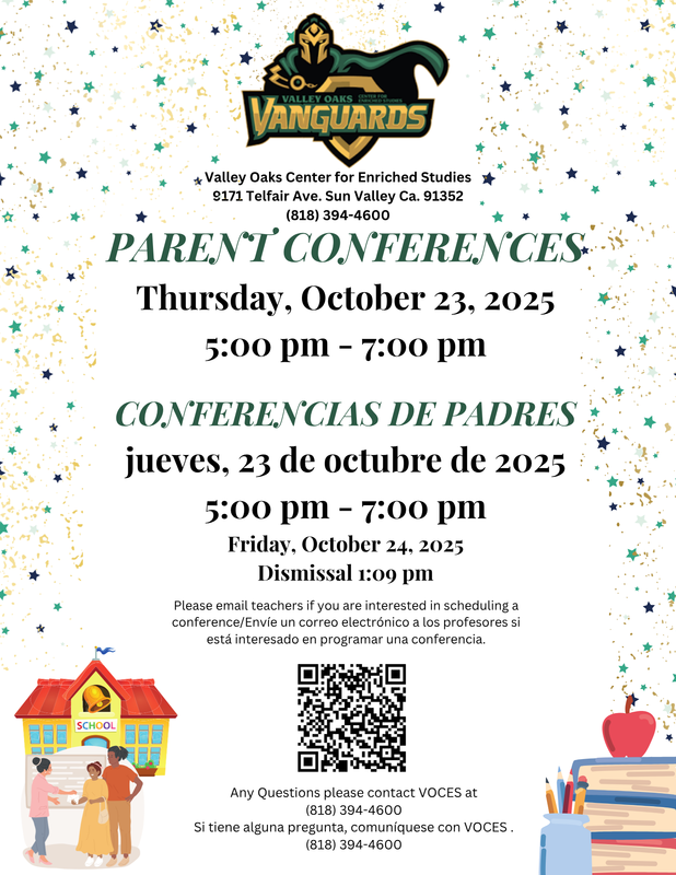 parent conferences Oct, 23