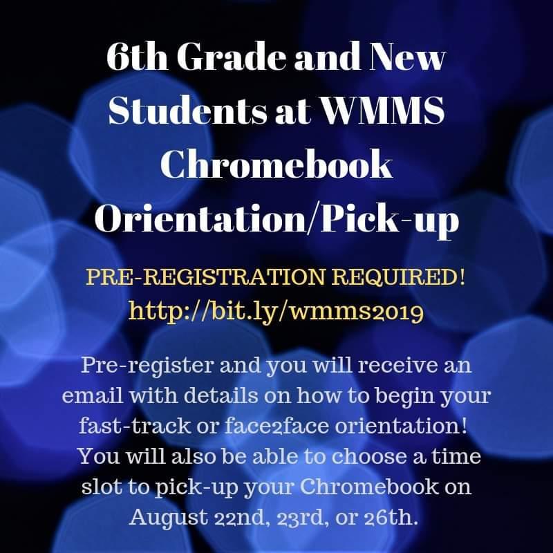 Directions for Chromebook pickup