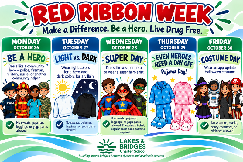 Red Ribbon Week Daily Dress Themes - October 26-30
