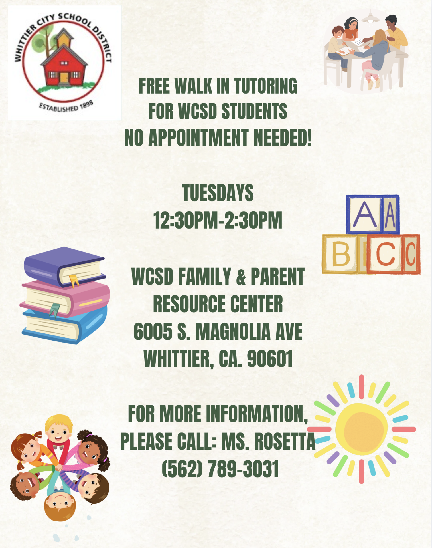 tutoring flyer in english
