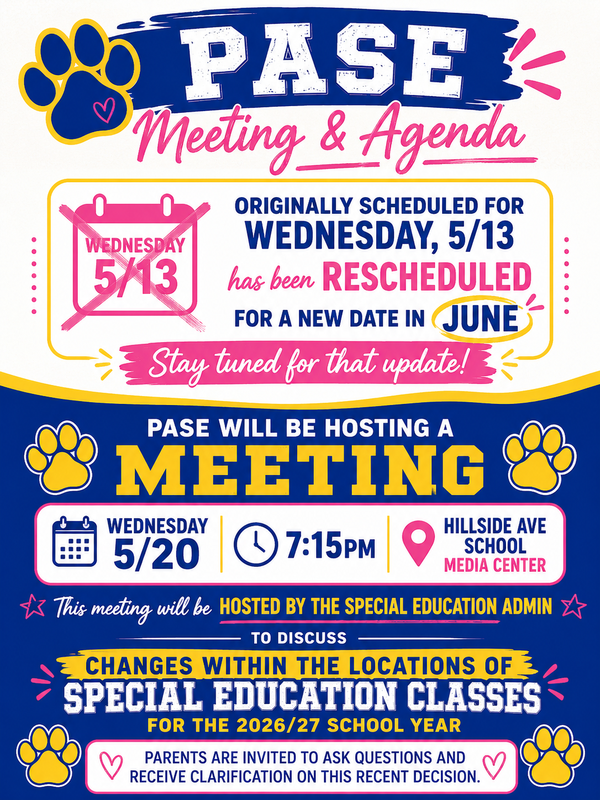 PASE May 2026 meeting postponed until June