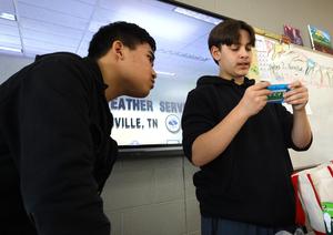 Students in the weather club