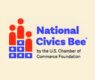 National Civics Bee logo on a pale background