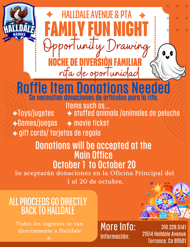 Opportunity drawing donations needed