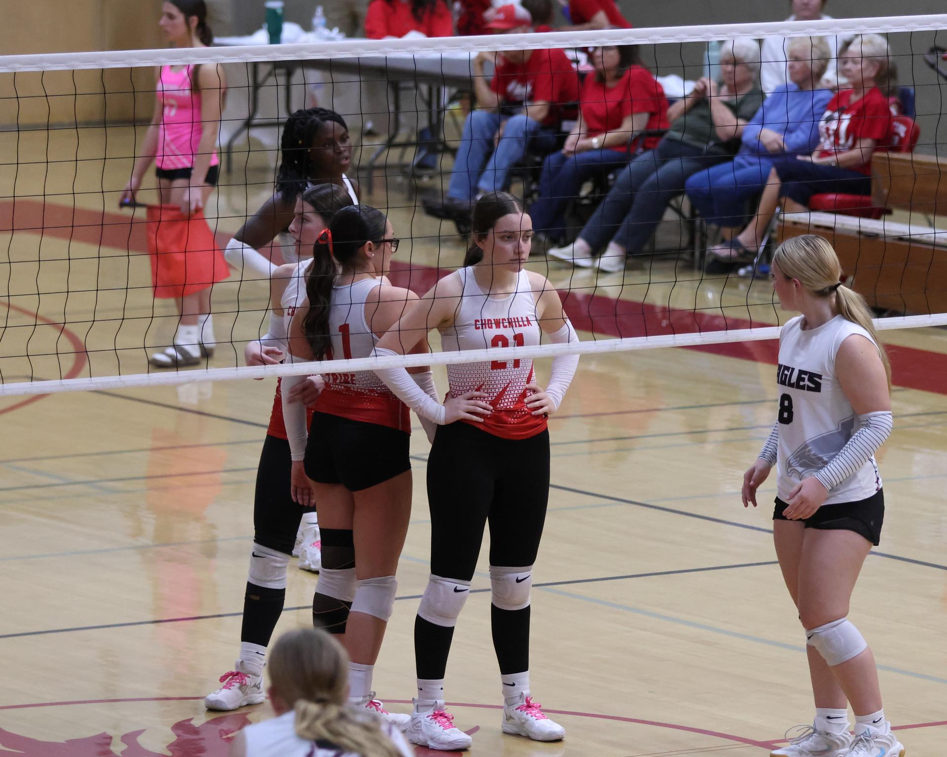 Varsity Volleyball playing vs. Fresno Christian 59