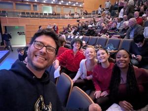 Mr. Burnes with the performers