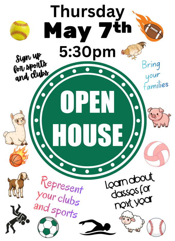 Open House is Thursday, May 7th at 5:30pm